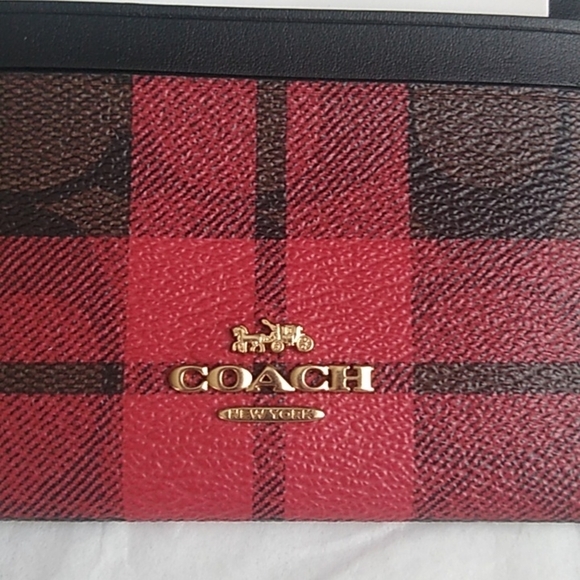 Coach F87799 Mini Skinny ID Case in Signature Canvas w/Field Plaid Print… - Picture 3 of 7
